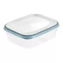 keeeper Recipiente para alimentos franco, 1,2 L, rectangular, transparente con borde azul, PP/TPE, hermético, a prueba de fugas, apto para lavavajillas, 1 ud. 1079368000000