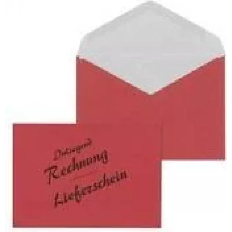 MAILmedia 30005341 sobre DL (110 x 220 mm), albarán/factura, rojo, 75 g/m², engomado