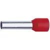 Klauke 47612 Terminal tubular aislado, 10 mm², rojo, 12 mm de longitud de pin, 100 uds.