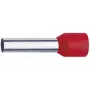 Klauke 47612 Terminal tubular aislado, 10 mm², rojo, 12 mm de longitud de pin, 100 uds.