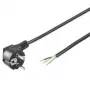 Wentronic Goobay Cable de alimentación Schuko en ángulo, extremo abierto, 3 m, negro 96033