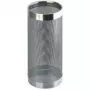 HELIT H2515500 Base para sombrilla de metal, diseño perforado, cromo, redonda, diámetro 240 mm, altura 490 mm
