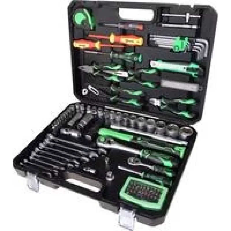 KS TOOLS COMPETITION Juego de herramientas universal 1/4+1/2, 107 piezas 512.0107