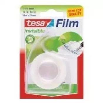 tesa Set de film + dispensador manual, cinta adhesiva mate invisible 19 mm x 33 m, film PP, escribible (57414-00005-03)