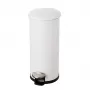 helit the zinc Cubo de basura con pedal 20L blanco acero con recubrimiento en polvo redondo Soft-Close H2406605