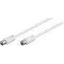 TECLINE Wentronic Goobay Cable de antena, blanco, 20 m - conector macho coaxial IEC a conector hembra coaxial IEC (50125)