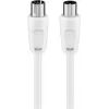 TECLINE Wentronic Goobay Cable de antena, blanco, 20 m - conector macho coaxial IEC a conector hembra coaxial IEC (50125)