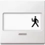 Merten System M tecla con campo de rotulación y ventana de control, blanco polar brillante 434719