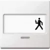 Merten System M tecla con campo de rotulación y ventana de control, blanco polar brillante 434719