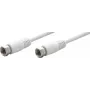 TECLINE Wentronic Goobay cable de conexión de satélite, 100% apantallado, blanco, 10 m - conector F macho a conector F macho (50741)