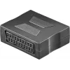 Wentronic Goobay adaptador SCART, conector hembra SCART a conector hembra SCART, 21 pines, negro 50771