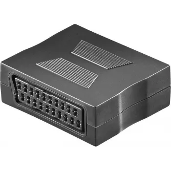 Wentronic Goobay adaptador SCART, conector hembra SCART a conector hembra SCART, 21 pines, negro 50771