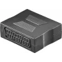 Wentronic Goobay adaptador SCART, conector hembra SCART a conector hembra SCART, 21 pines, negro 50771