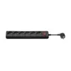 Wentronic Goobay regleta de 6 tomas con interruptor, 1,5 m, negra 51290