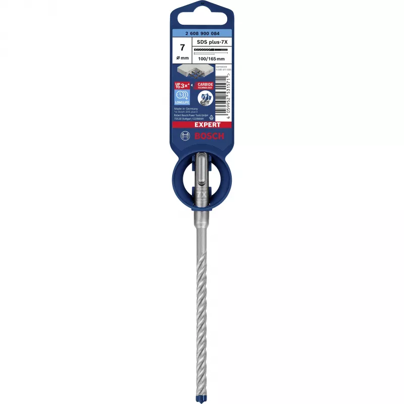 Bosch Expert broca para martillo SDS-plus-7X 7 mm x 165 mm 2608900084