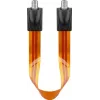 Wentronic Goobay cable de paso para ventana SAT, ultrafino 0,3 mm, marrón-negro, 0,3 m, conector hembra F a conector hembra F 67244