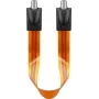 Wentronic Goobay cable de paso para ventana SAT, ultrafino 0,3 mm, marrón-negro, 0,3 m, conector hembra F a conector hembra F 67244