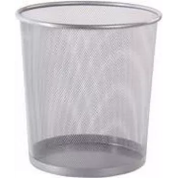 Westcott papelera de rejilla metálica, 12,3 L, plata, redonda, 230 x 270 mm E-744607 00
