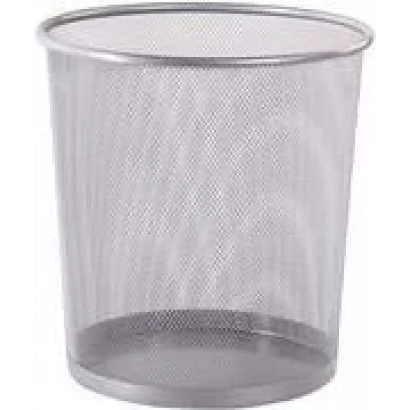 Westcott papelera de rejilla metálica, 12,3 L, plata, redonda, 230 x 270 mm E-744607 00