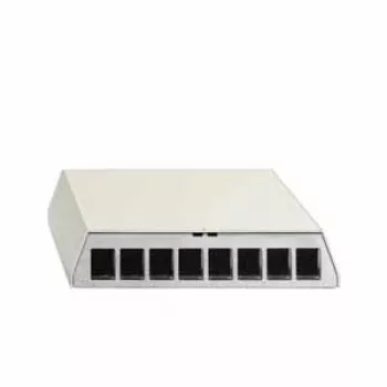 Rutenbeck PP-UM A-8 Ap rw carcasa de patch panel, 8 puertos, montaje en superficie, blanco puro 23911108