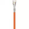 Wentronic Goobay cable de instalación de cobre macizo Cat.7 S/FTP (PiMF), 100 m, LSZH, naranja 91888