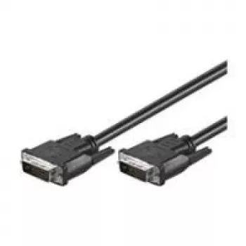 Wentronic goobay cable DVI-D Dual Link 0,5m negro con tornillos moleteados 93295