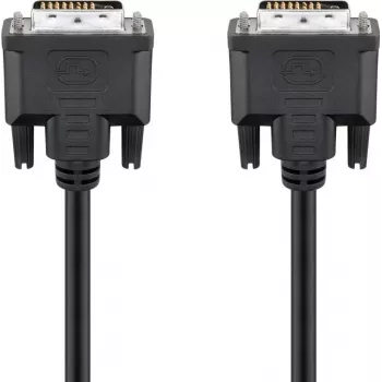 Wentronic goobay cable DVI-D Dual Link 0,5m negro con tornillos moleteados 93295