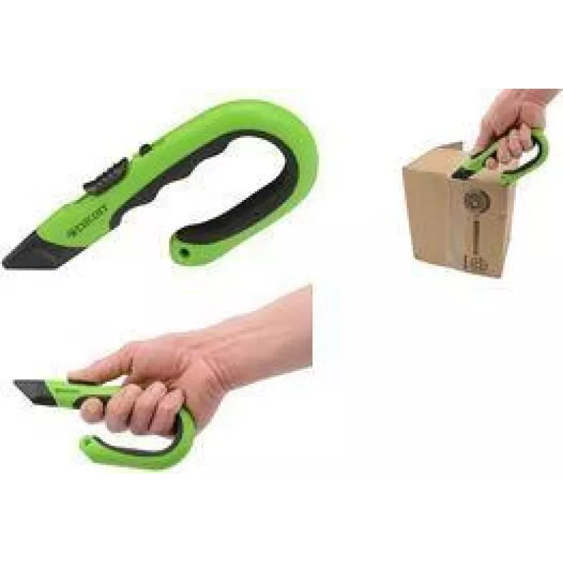 WESTCOTT cortador de cerámica Utility, hoja de 31 mm, cortador de seguridad verde con hoja de cerámica con resorte, 1 unidad (E-16476 00)