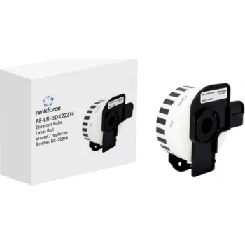 Renkforce cinta de etiquetas compatible con Brother DK-22214 12 mm x 30,48 m papel blanco RF-6027528