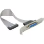 Delock placa de ranura 1 x puerto paralelo DB25 conector hembra a 26-Pin IDC - 25 cm 84300