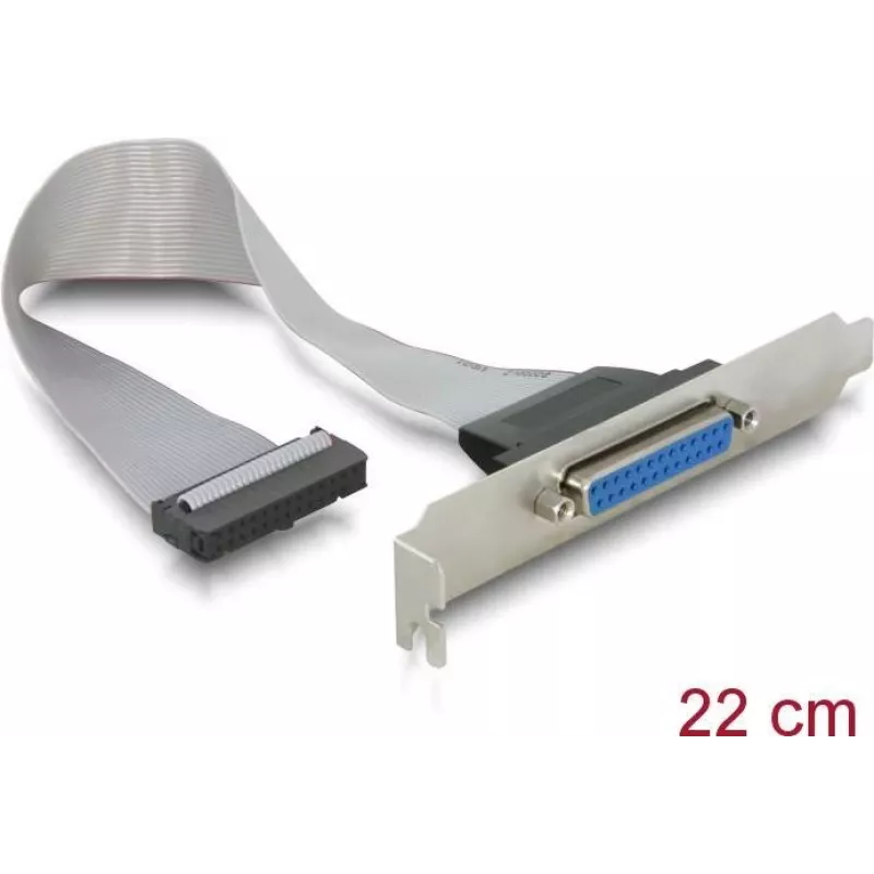 Delock placa de ranura 1 x puerto paralelo DB25 conector hembra a 26-Pin IDC - 25 cm 84300