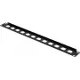 Renkforce placa frontal de panel de conexiones de 19 pulgadas 1U de 12 puertos para conectores XLR/USB/BNC, negro (RF-7116962)