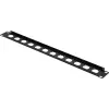 Renkforce placa frontal de panel de conexiones de 19 pulgadas 1U de 12 puertos para conectores XLR/USB/BNC, negro (RF-7116962)