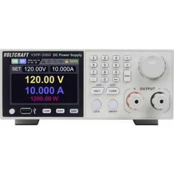 VOLTCRAFT VSPP-2060 fuente de alimentación de laboratorio para rack, ajustable 0-600 V/DC 0-10 A, 2000 W, USB, RS-485, LAN programable VC-18673215