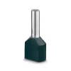 LAPP terminal de empalme doble, 0,75 mm², 8 mm, parcialmente aislado, gris, 500 uds. 61802000