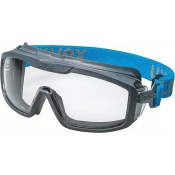 uvex i-guard+ gafas de seguridad Full Vision, lente transparente, montura antracita/azul 9143267