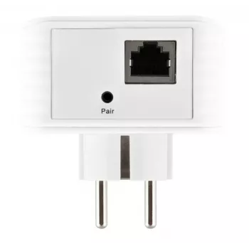 ALLNET ALL1681203-CH Powerline 1200 Mbps Gigabit PoE+ Bridge con toma de corriente integrada