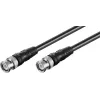 Wentronic Goobay cable de conexión BNC, negro, 2 m - conector macho BNC a conector macho BNC (50086)