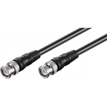 Wentronic Goobay cable de conexión BNC, negro, 2 m - conector macho BNC a conector macho BNC (50086)