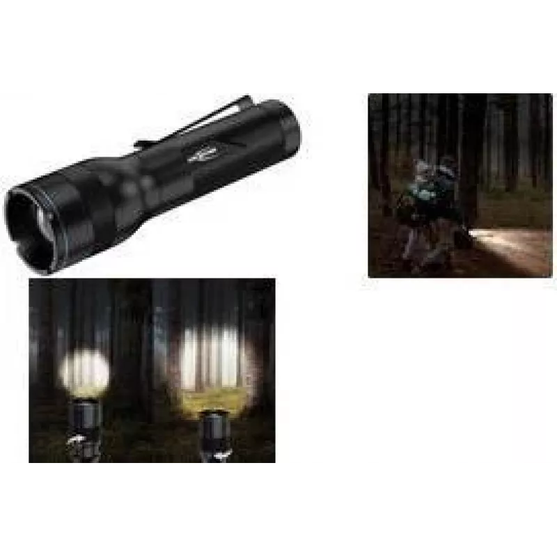 ANSMANN Adventure TA500BF linterna LED, negra con clip de cinturón, 470 lúmenes, enfocable, IPX4 1600-0762
