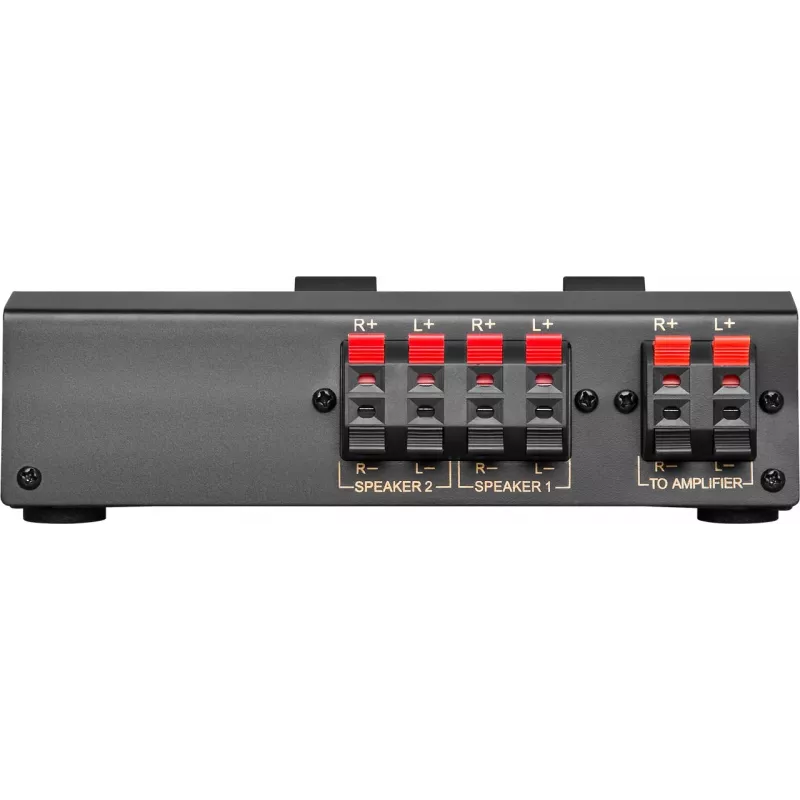 Wentronic Goobay conmutador de altavoces, negro - conecta hasta 2 pares de altavoces (60928)