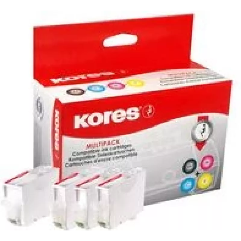 Kores G1577KIT multipack de cartuchos de tinta para Canon PGI-580/CLI-581 – negro, cian, magenta, amarillo (4 x 12,2 ml)