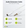 Wentronic Goobay cable alargador de jack de 3,5 mm, blanco, 0,5 m, TRRS 4 pines, conector macho a conector hembra 62359