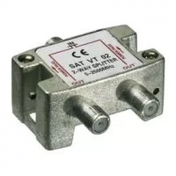 Wentronic Goobay Distribuidor SAT de 2 vías 5-2500 MHz tipo F (67001)
