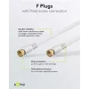 Wentronic Goobay cable de conexión SAT, 100% apantallado, dorado, blanco, 7,5 m - conector F a conector F (67294)