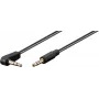 Wentronic Goobay cable jack estéreo de 3,5 mm, 1 m, negro, recto a acodado 90°, conector a conector 67783
