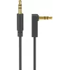 Wentronic Goobay cable jack estéreo de 3,5 mm, 1 m, negro, recto a acodado 90°, conector a conector 67783