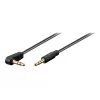 Wentronic Goobay cable jack estéreo de 3,5 mm, 1 m, negro, recto a acodado 90°, conector a conector 67783