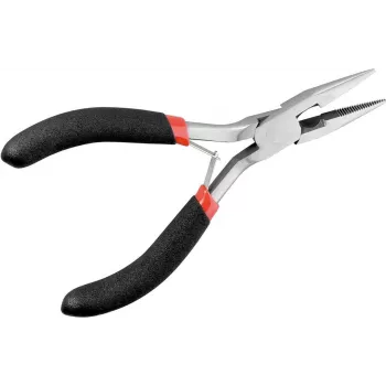 Wentronic alicate de punta plana 125 mm con mordazas dentadas (25 mm)