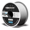 Megasat cable coaxial 100 m, apantallado de cuatro capas, 120 dB, 75 ohmios, F-Type Ready 100066
